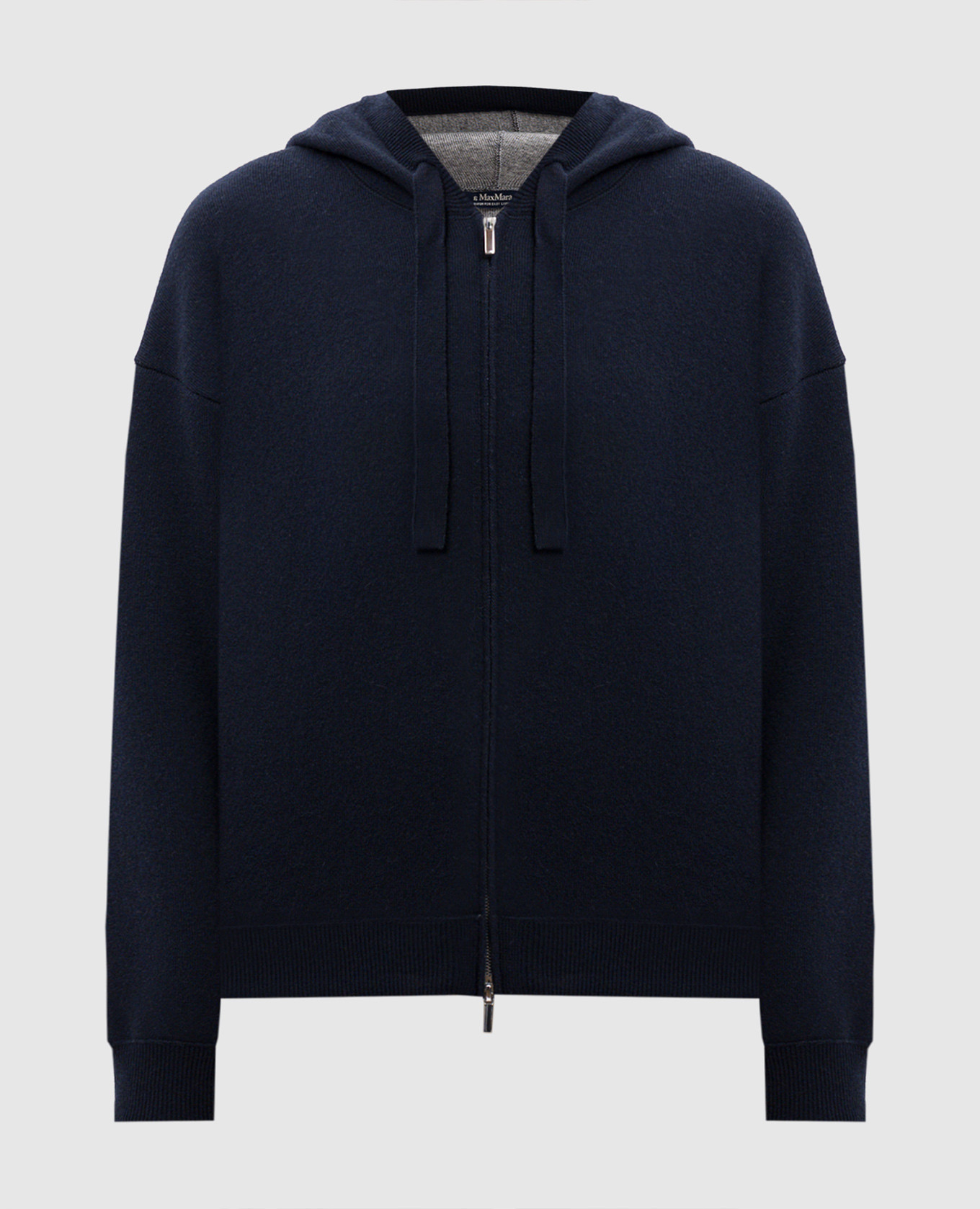 

CENTRO blue wool and cashmere cardigan with logo pattern Max Mara