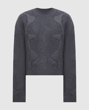 Heliot Emil Gray sweater with wool and cashmere M07063
