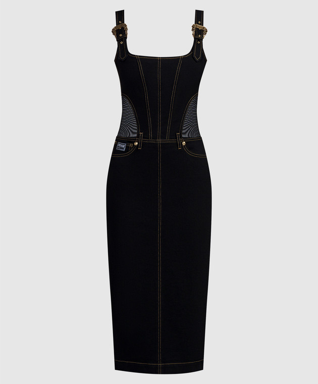Versace Jeans Couture - Black denim dress with baroque logo  76HAO953DW060L54 - shop with European delivery at Symbol