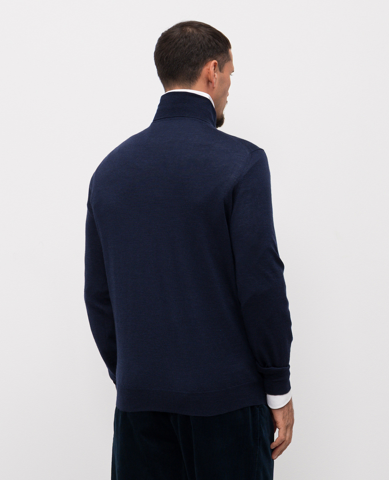 Blue wool and cashmere golf Brunello Cucinelli 4