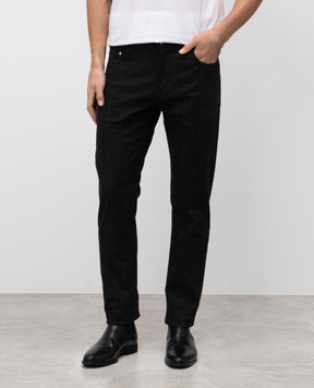 Cashmere&Whiskey RAVELLO black jeans with logo patch 1820NEROC871
