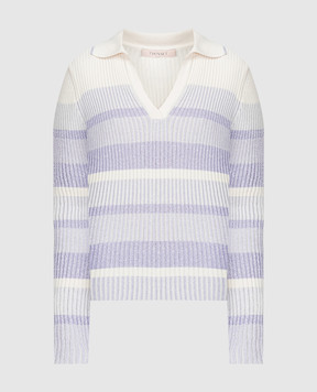 Twinset Purple pullover with lurex 241TP3381