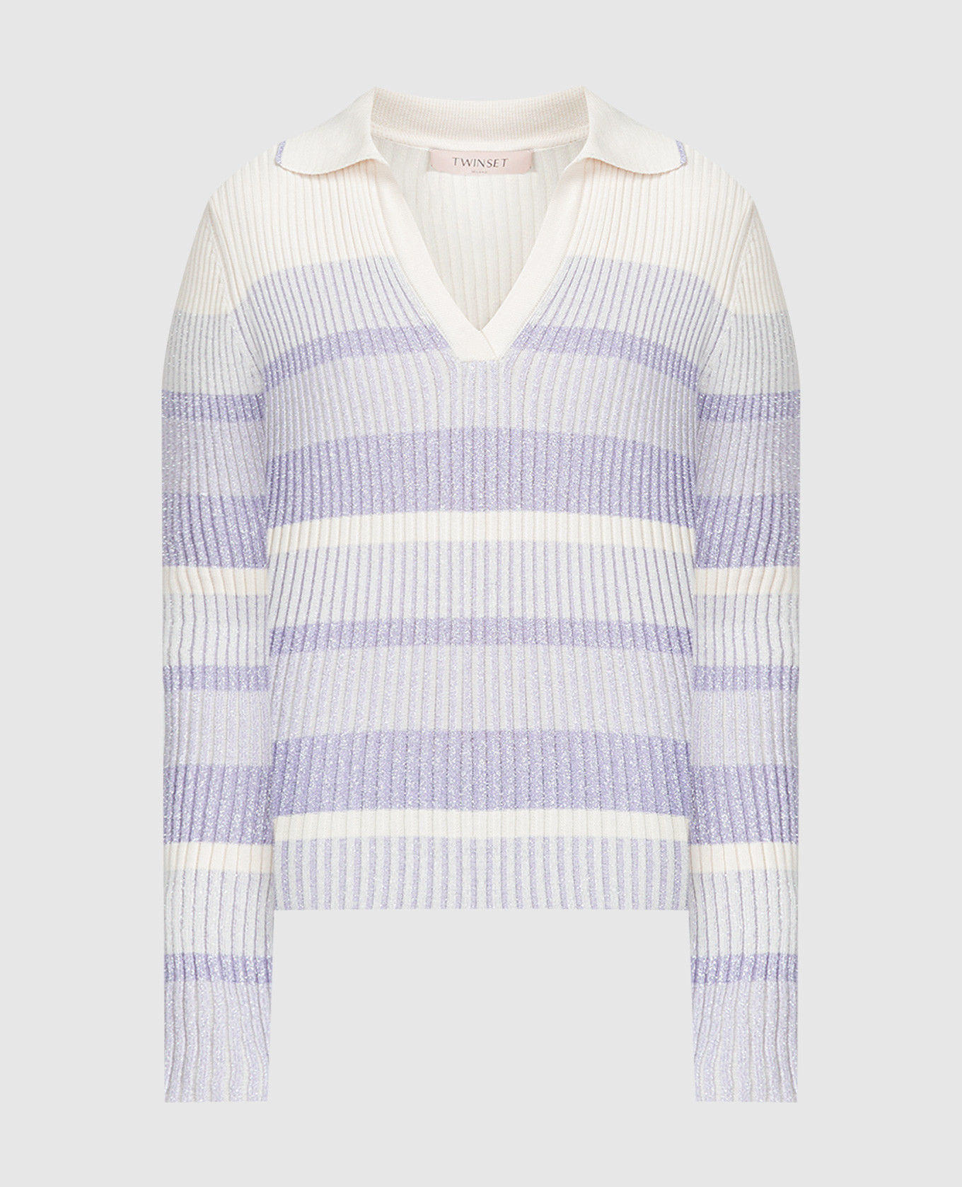 

Purple pullover with lurex Twinset, Violet