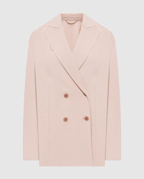 Ermanno Scervino Pink double-breasted wool jacket D476I357GVJ