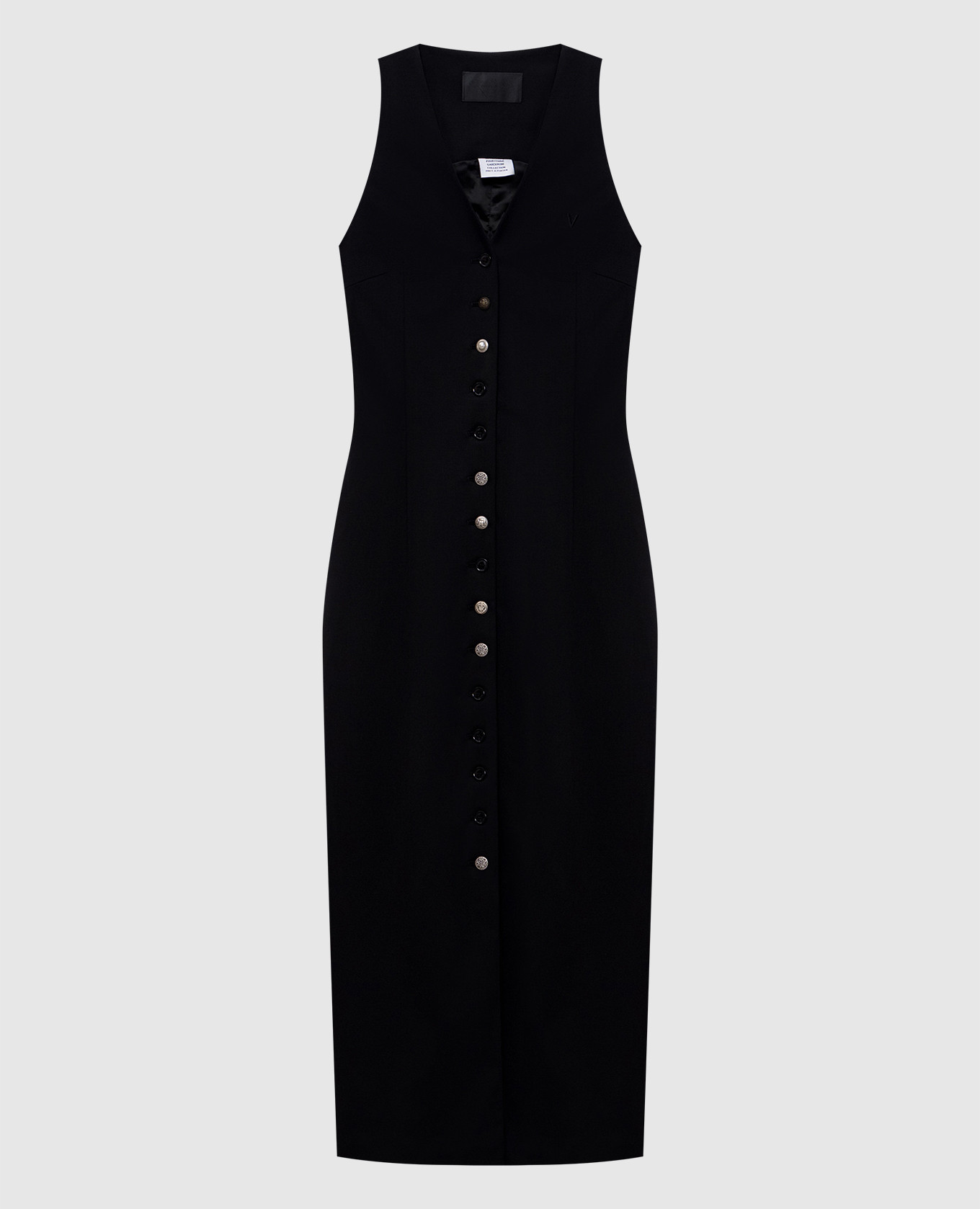 Black wool midi dress Vetements