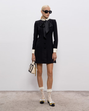 Valentino Black wool and silk dress 7B0VAGH51CF
