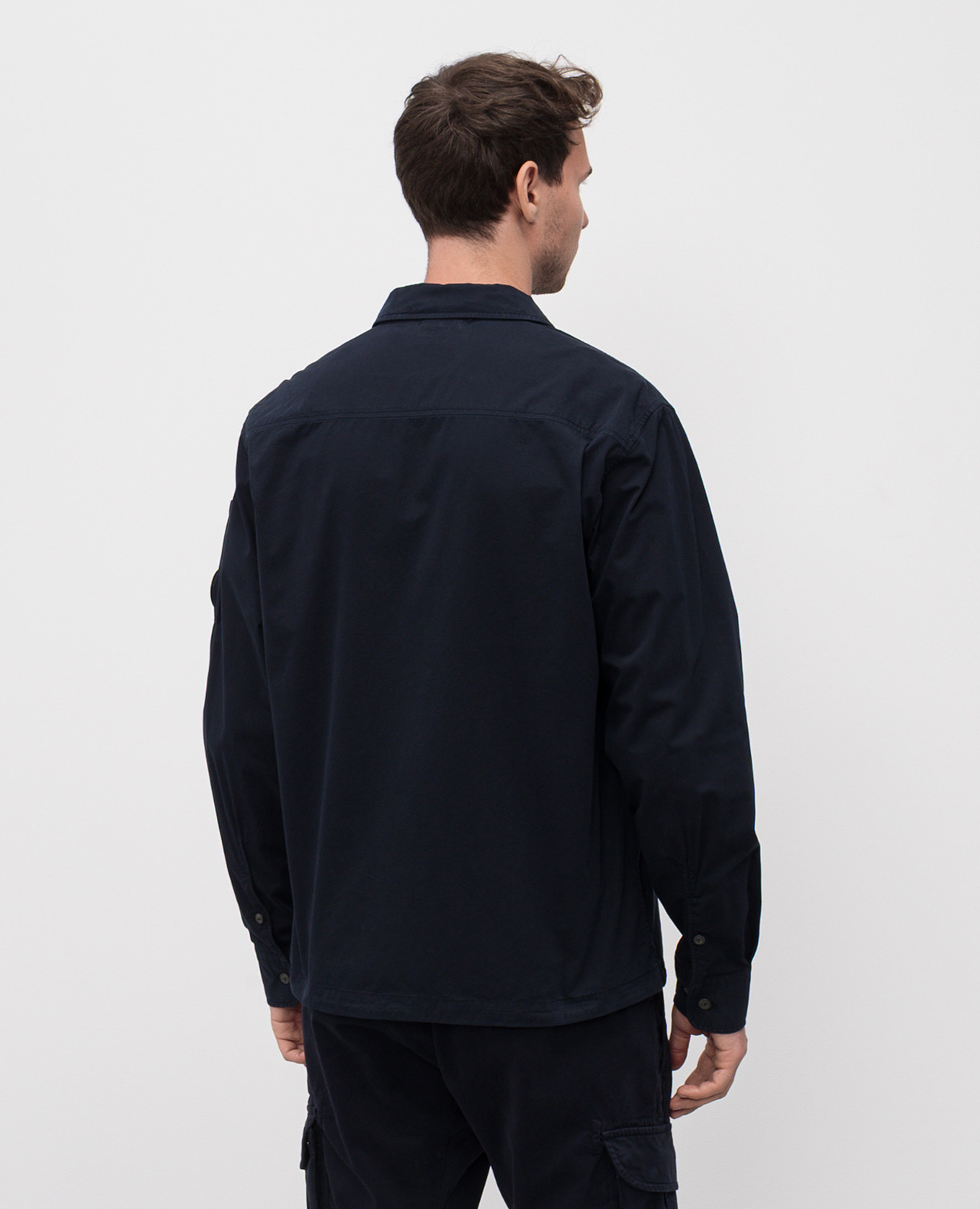

Blue corduroy shirt with logo C.P. Company