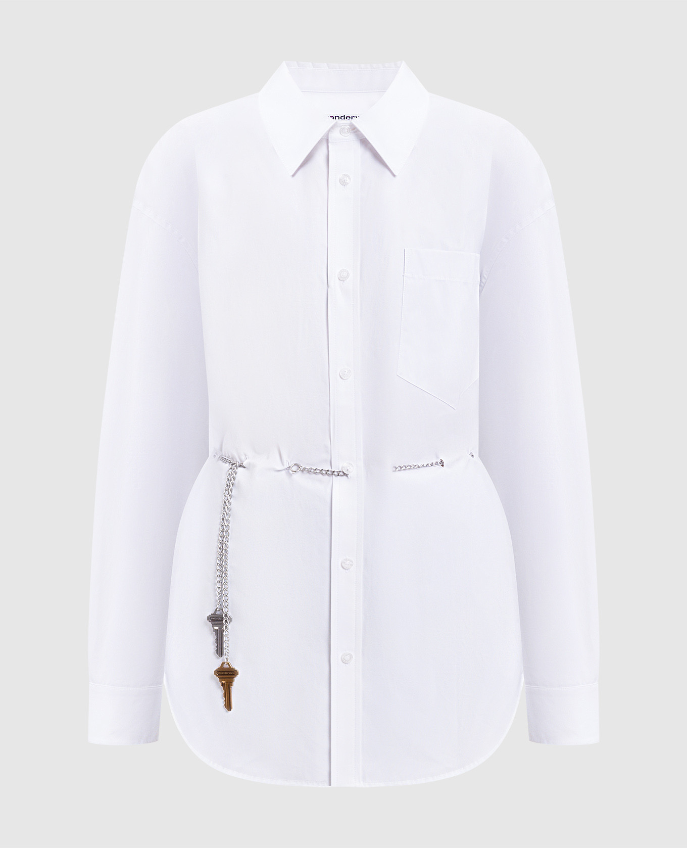 

White long shirt with chain Alexander Wang