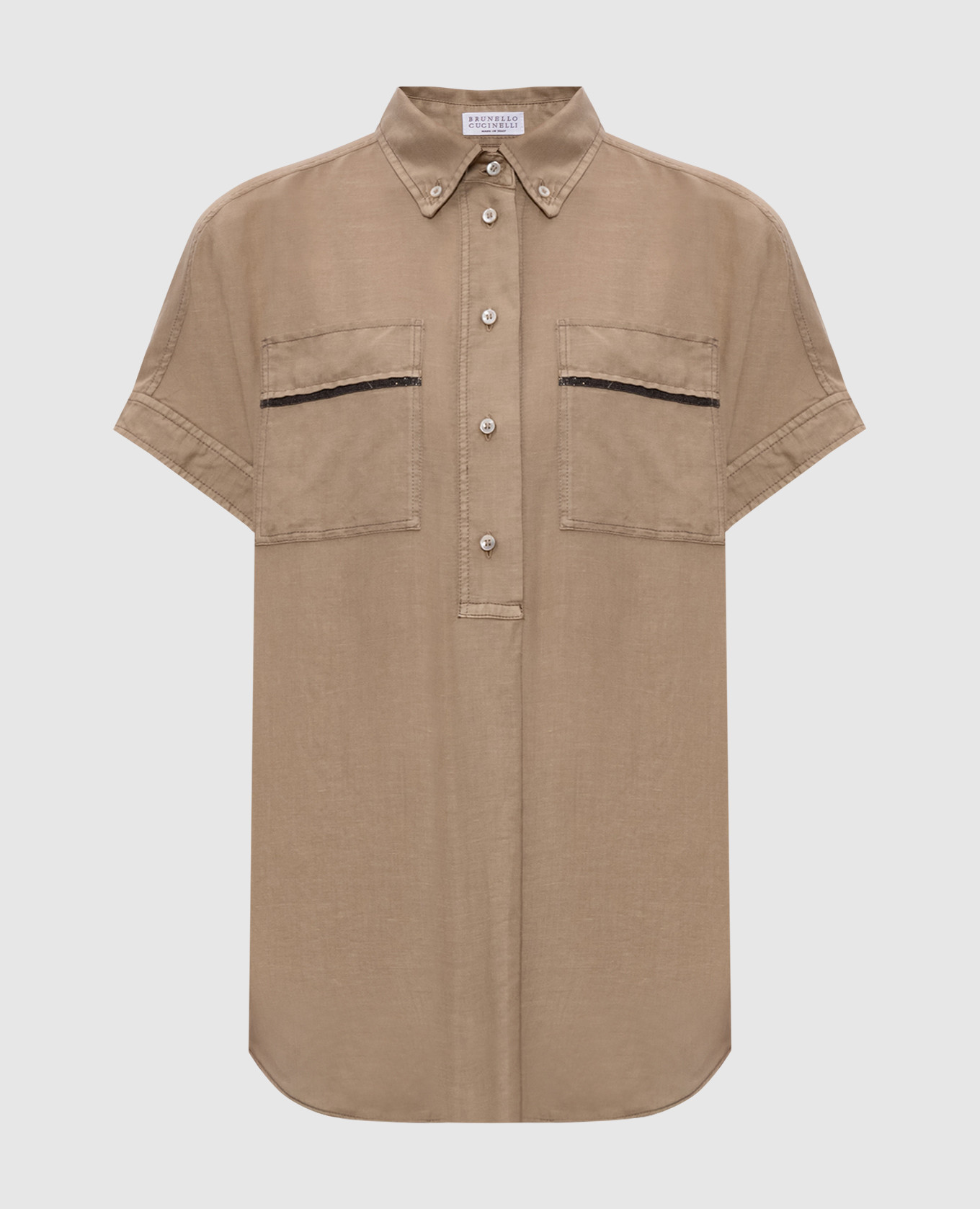 Beige linen shirt Brunello Cucinelli