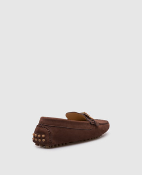 Sergio Rossi Brown Nora nubuck loafers B11880MMVM01