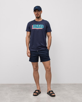 Vilebrequin Dad and Son blue t-shirt with print THOCP351