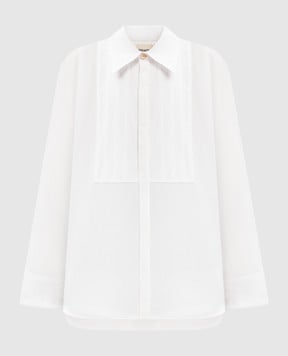 Khaite Dimitri white pleated shirt 2355148W148