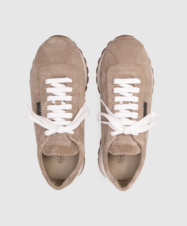 スニーカー BRUNELLO CUCINELLI Sneakers & Slip-On (MZSFG2110 C4181) Brunello Cucinelli - Beige suede sneakers with logo