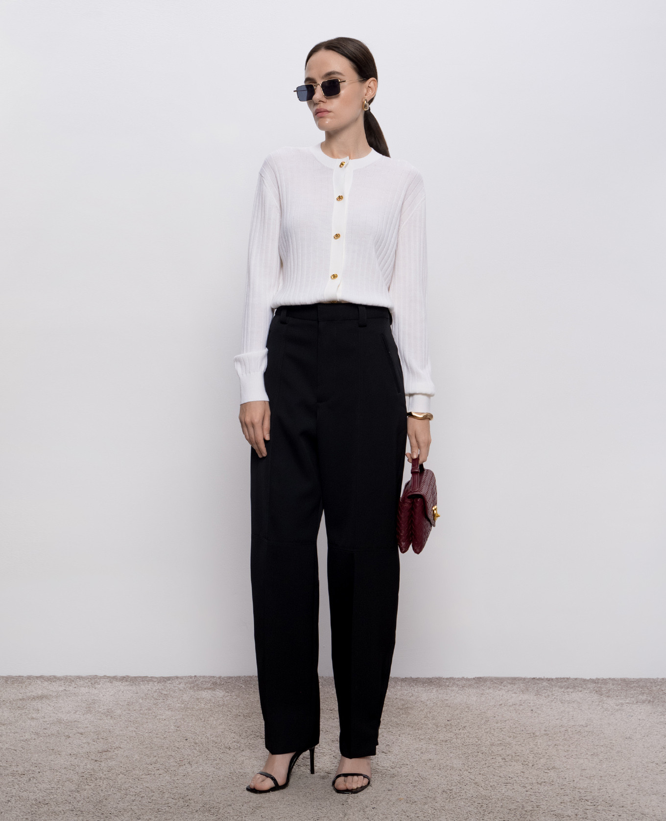 

White wool cardigan Bottega Veneta