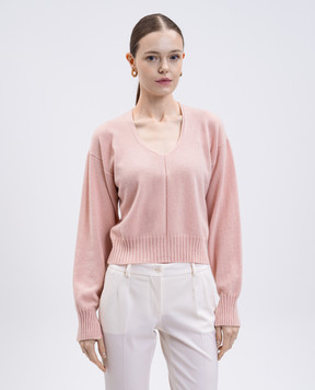 Twinset Pink cashmere and wool pullover 252TP3493