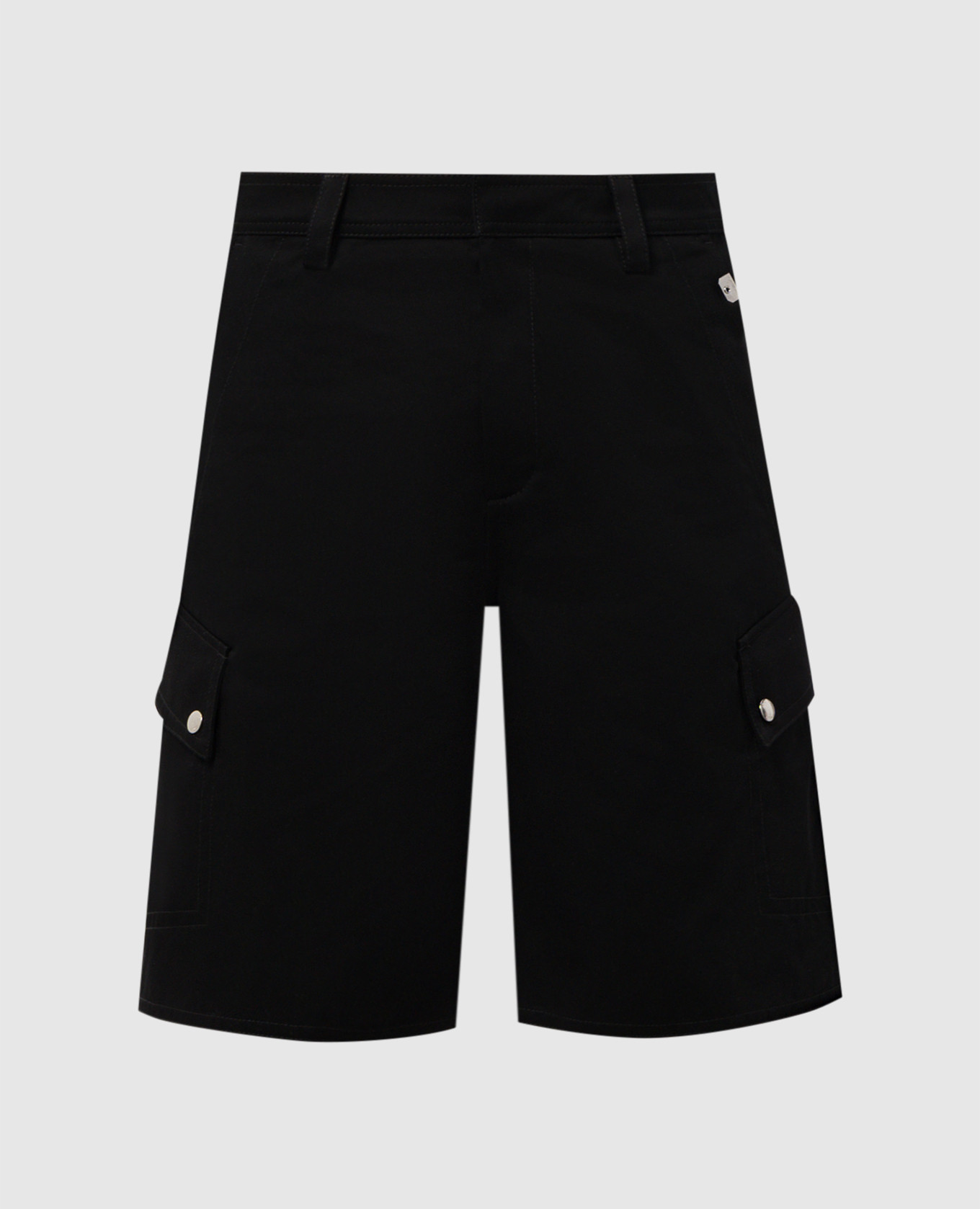 

Black cargo shorts with logo embroidery Off-White
