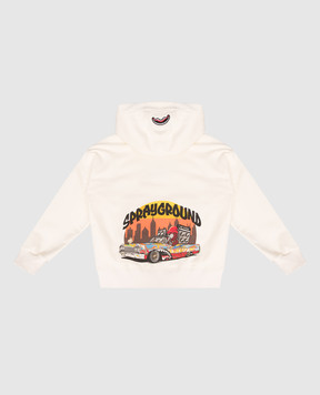 Sprayground Vandals Squad children's beige insulated hoodie SPY1346GIVO