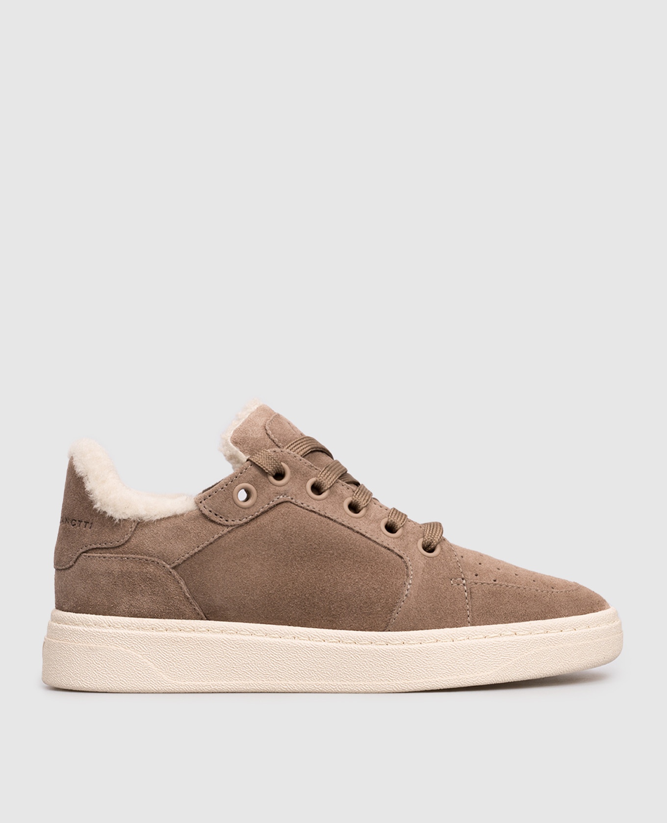 Beige suede sneakers GZ94 with fur Giuseppe Zanotti