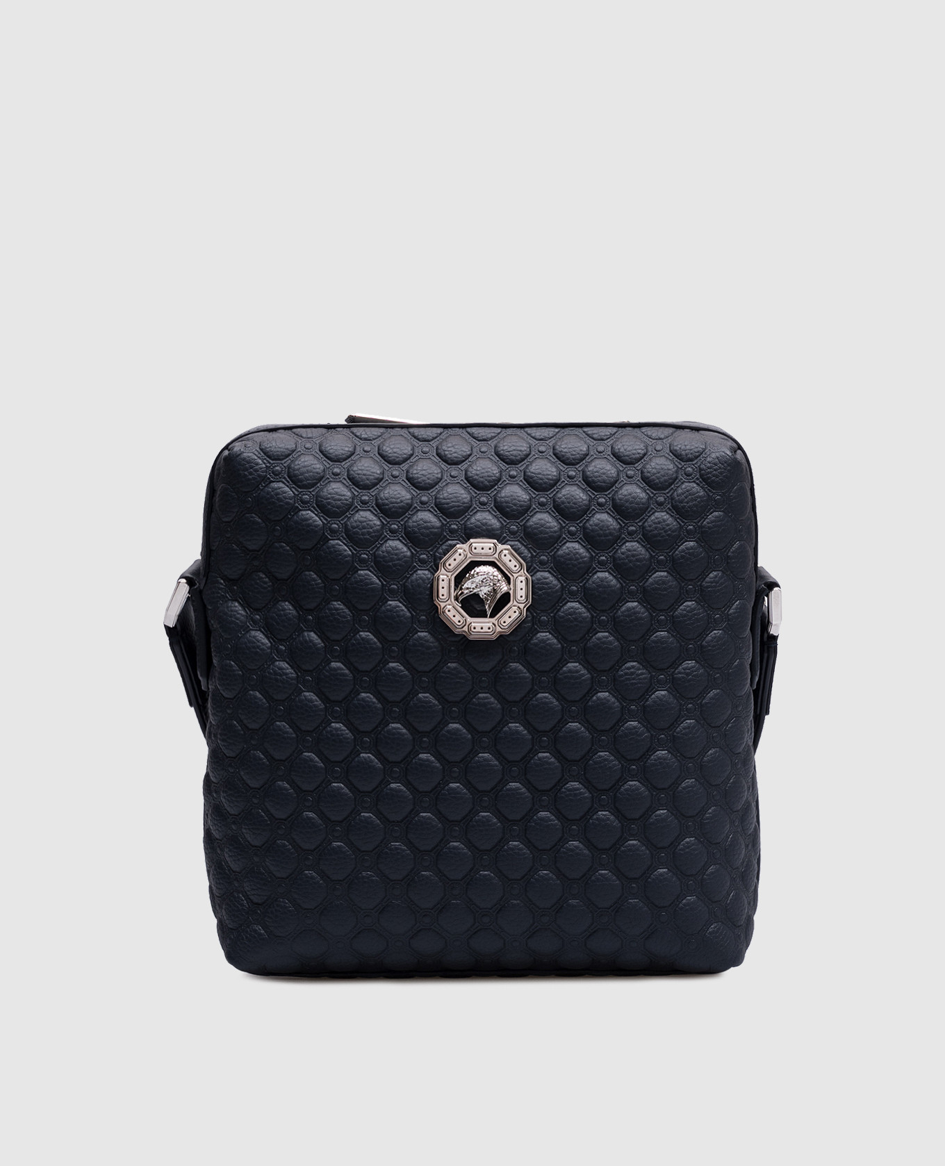 

Blue leather bag with Asia pattern Stefano Ricci