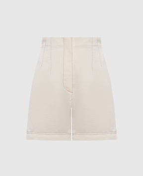Philosophy di Lorenzo Serafini Beige shorts with contrast stitching A03122121