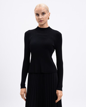Twinset Black top with a figure-hugging neckline 252TP3162