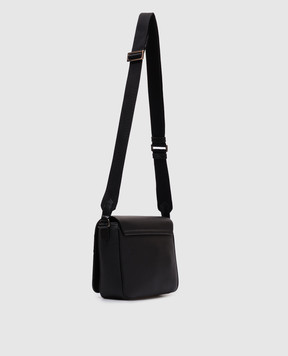 Tom Ford Black leather messenger bag with logo patch H0667LCL213S
