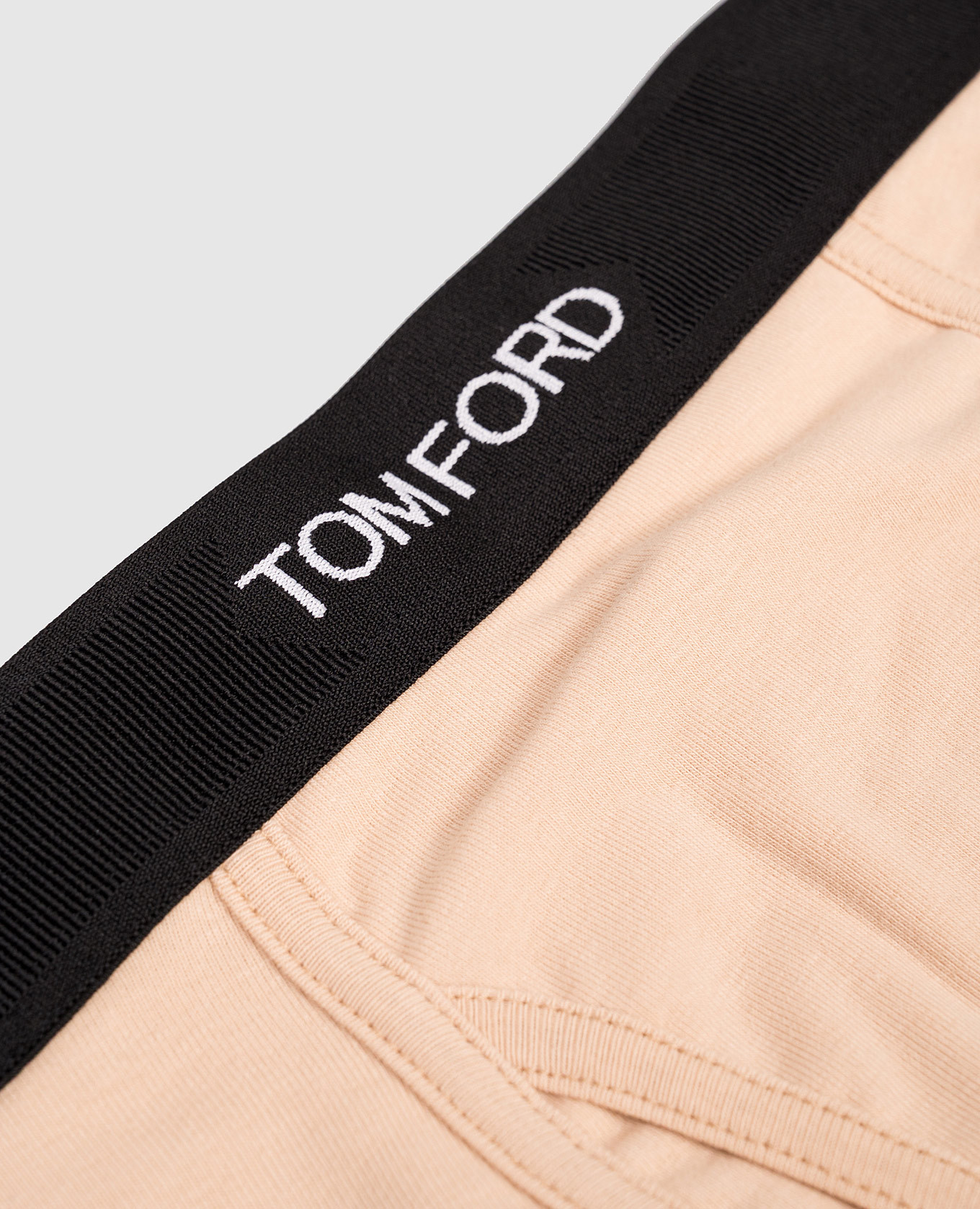 

Beige boxer briefs with logo pattern Tom Ford