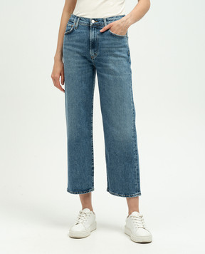 AGOLDE Blue HARPER CROP jeans with a distressed effect A91901554