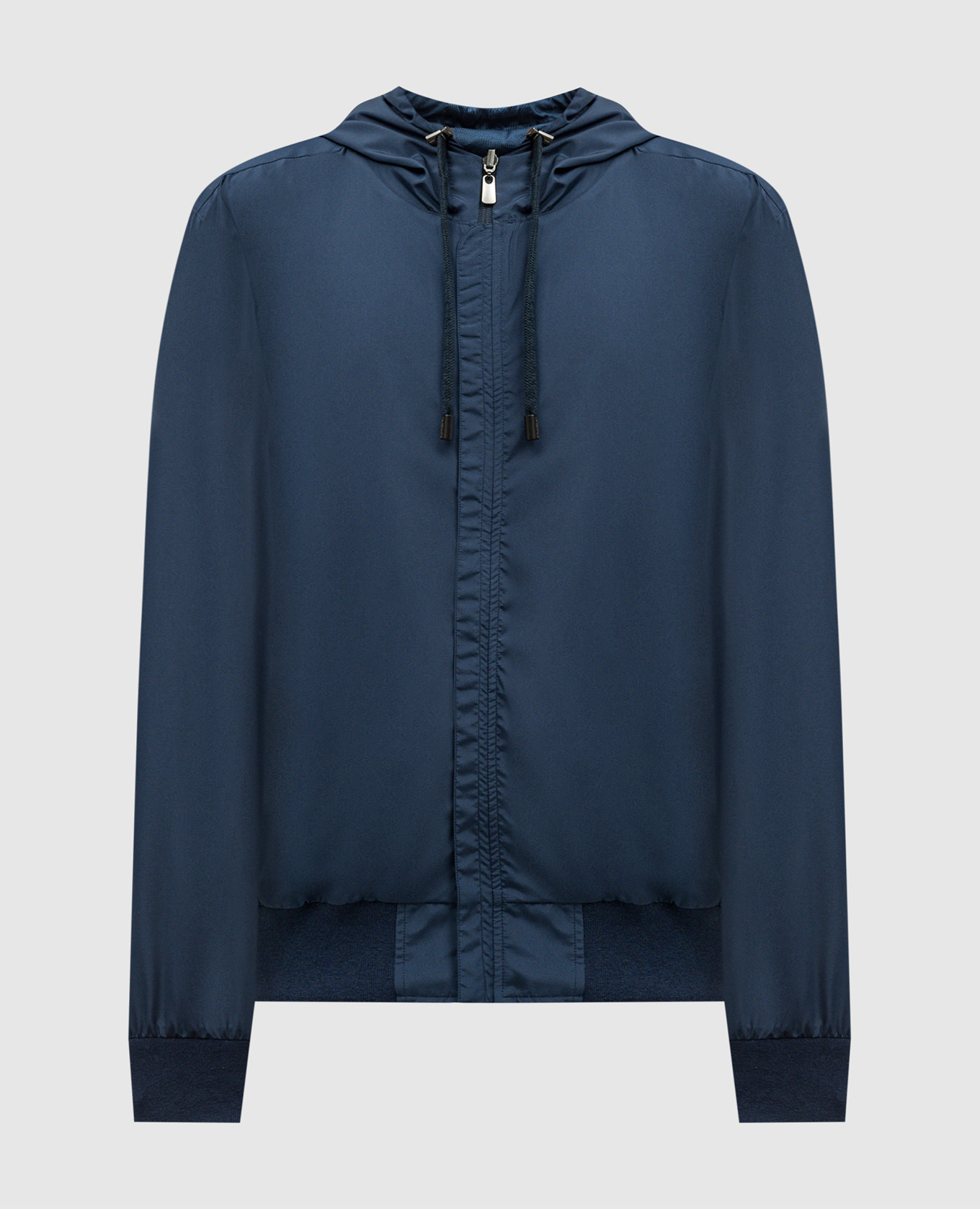 

Blue double-sided windbreaker with a hood CAPOBIANCO, Синий