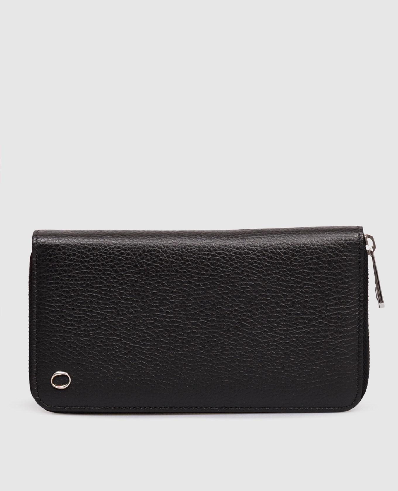 Black leather wallet with monogram Orciani