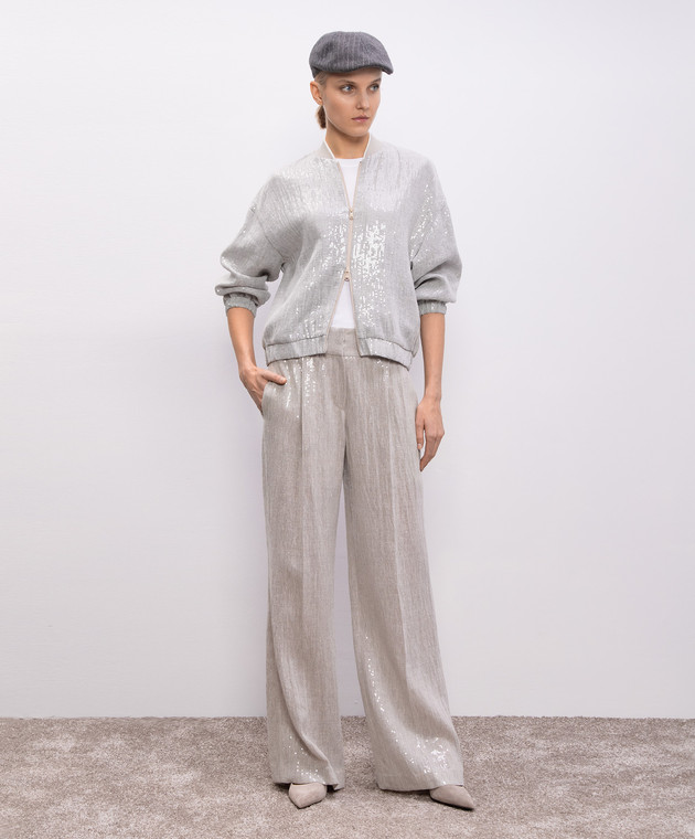 Brunello Cucinelli - White T-shirt with a monil chain