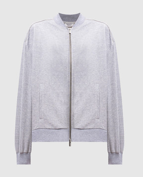 Peserico Gray sports jacket with monil chain S12550J002379