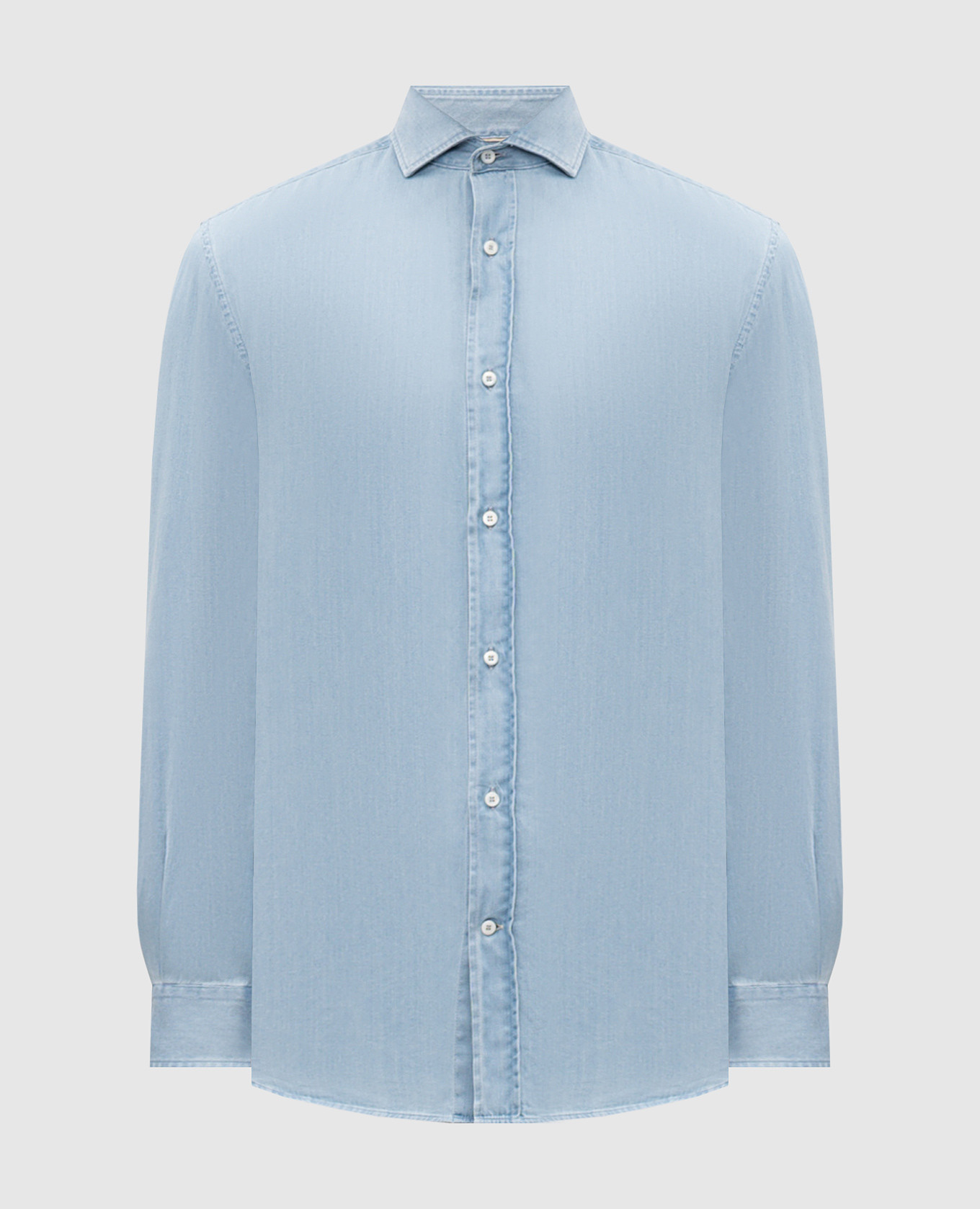 Blue denim shirt Brunello Cucinelli