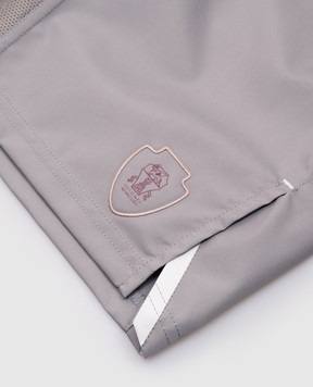 Brunello Cucinelli Children's gray shorts with logo BB422921TC
