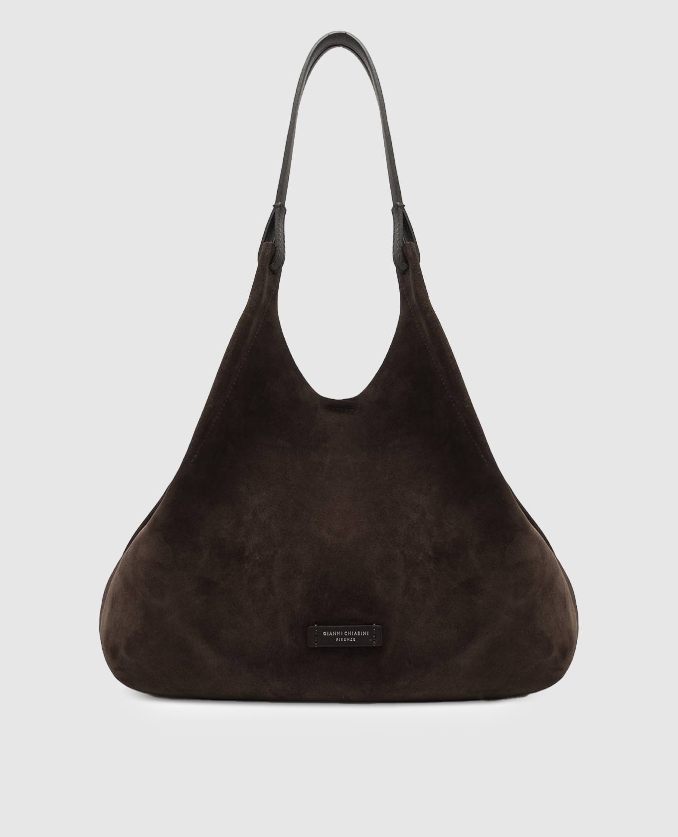 

Dua Khaki Suede Tote Bag with Logo Gianni Chiarini
