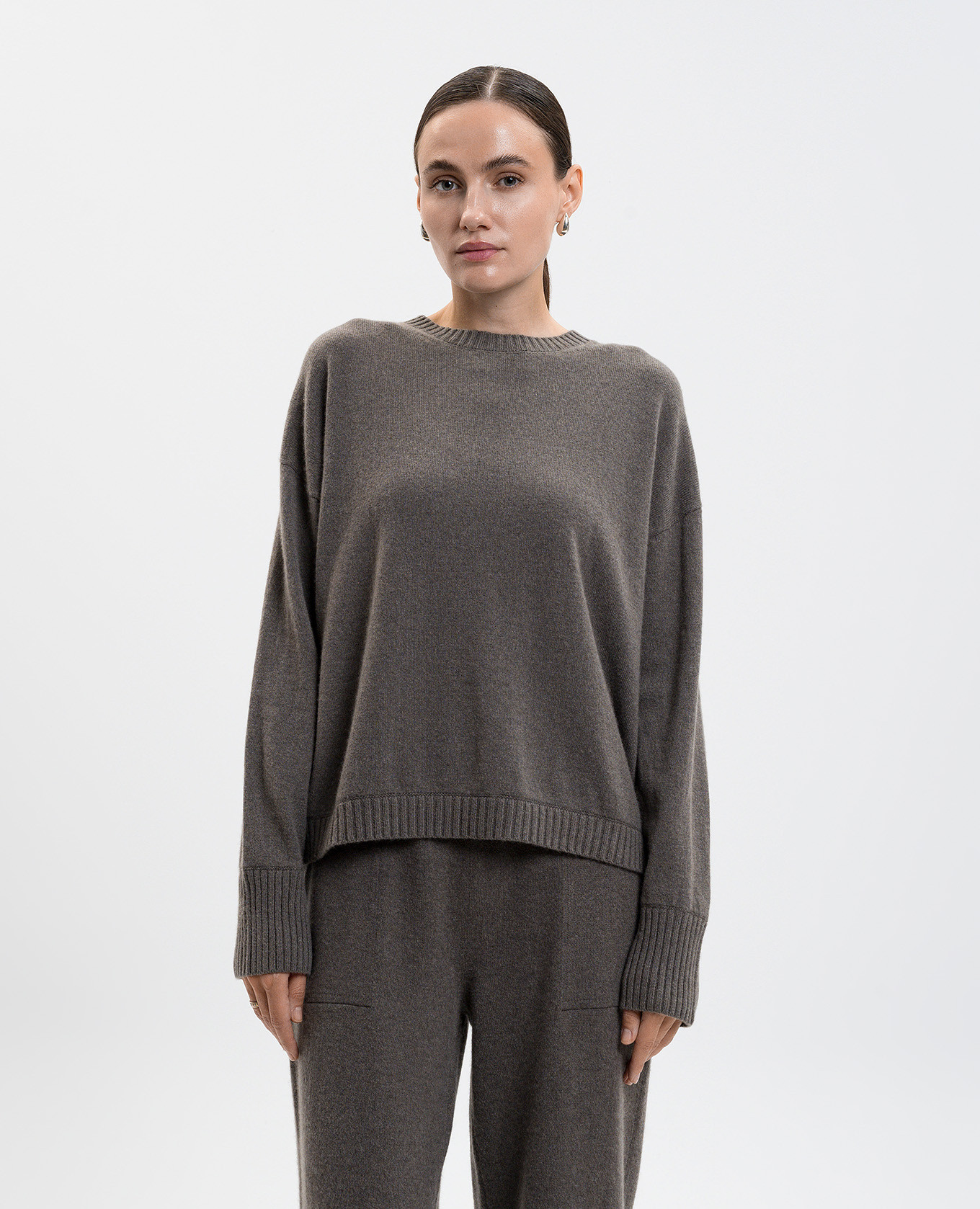 Denise brown cashmere jumper Simonetta Ravizza 3