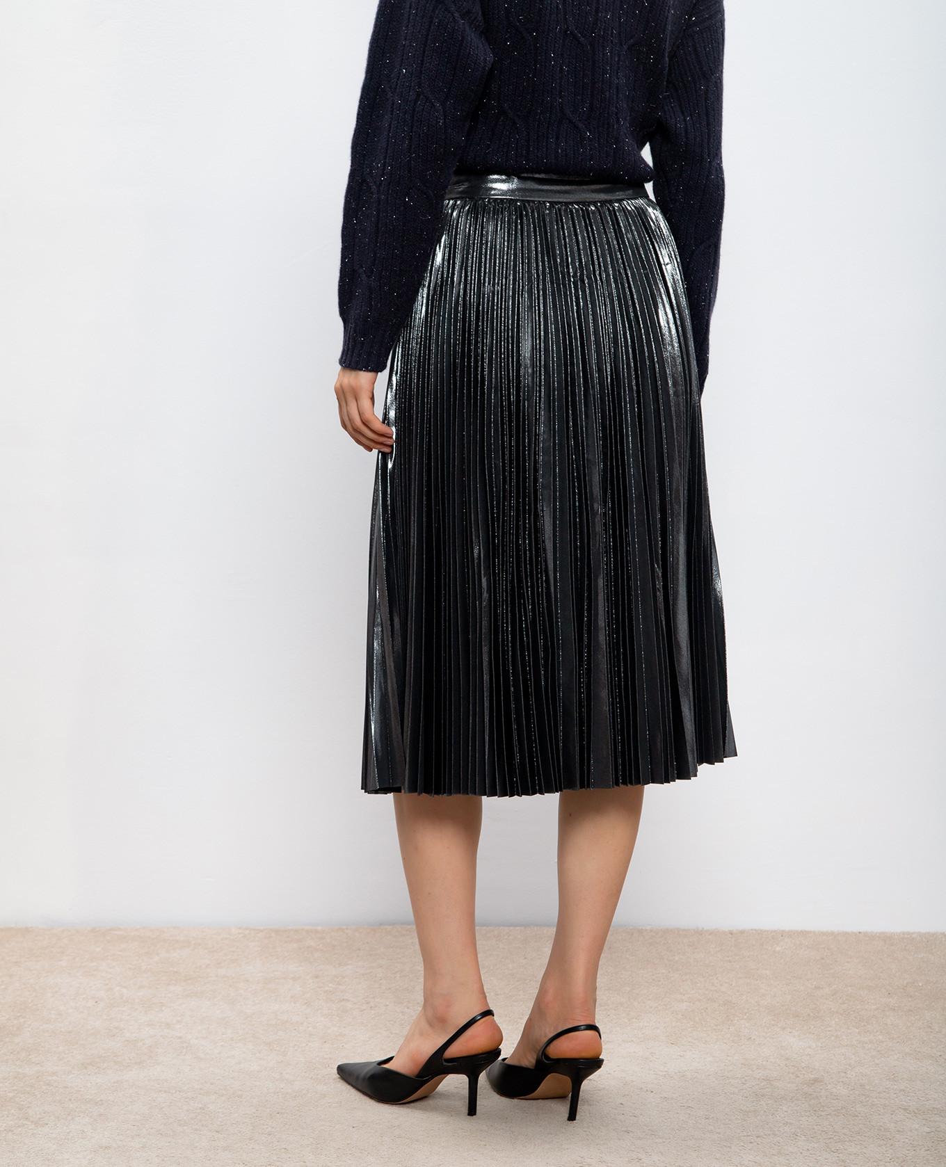 

Silver pleated skirt Peserico