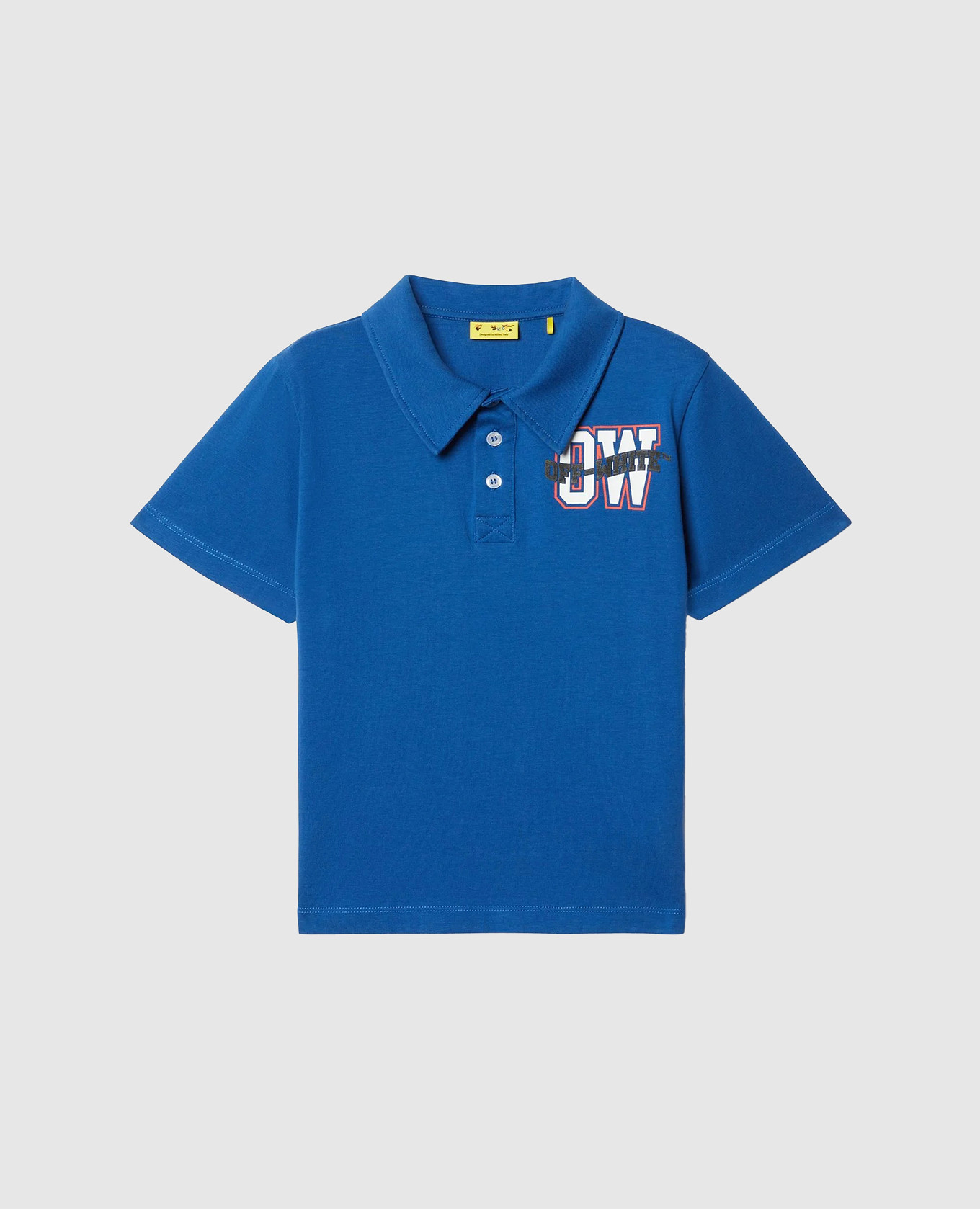 

Children's blue polo shirt with logo print Off-White