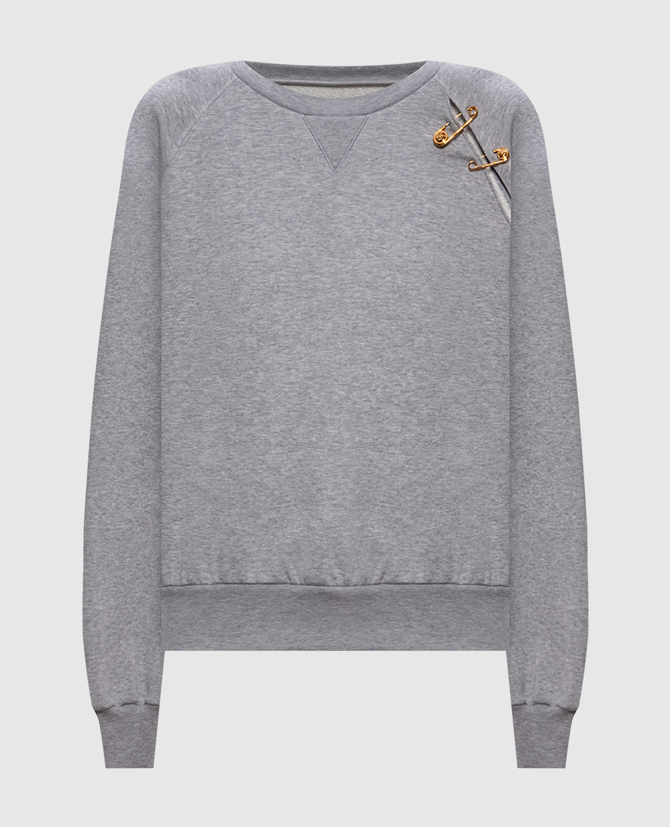 

Grey melange cashmere sweatshirt Versace