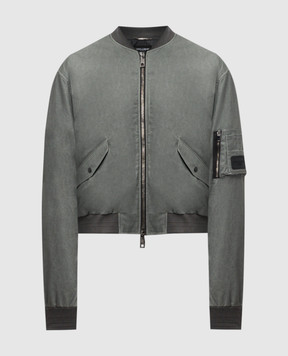 Dolce&Gabbana Gray logo bomber jacket G9BBMTFU4L4