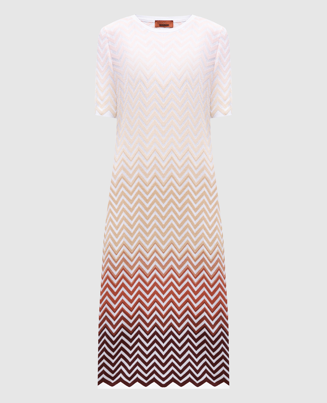 

Midi dress with a pattern with a degraded effect Missoni, White