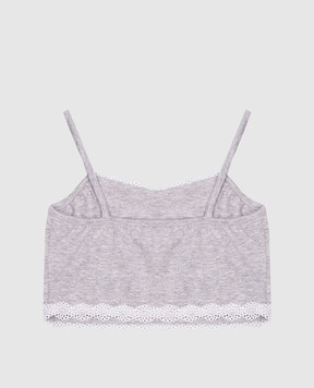 Story Loris Children's gray top with lace 366796