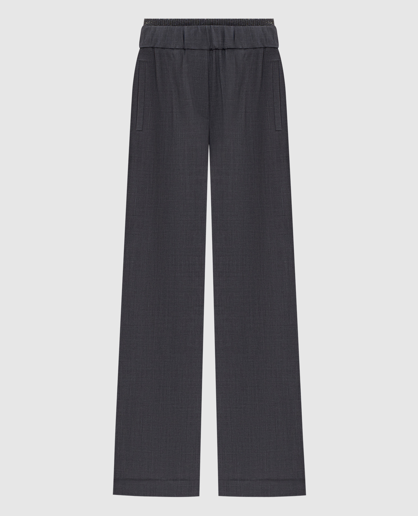 

Gray wool trousers with monil chain Brunello Cucinelli, Grey
