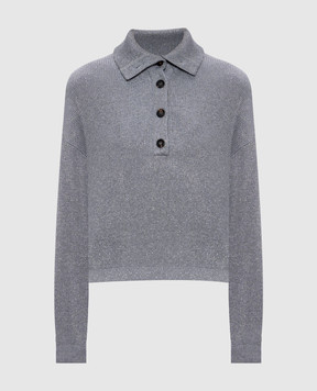 Brunello Cucinelli Gray sweater with lurex MAZ260214P