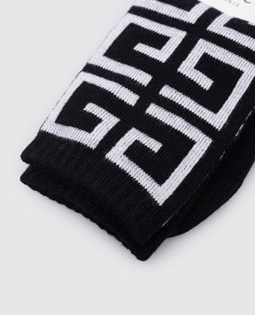 Givenchy Children's black socks with a 4G logo pattern H30379