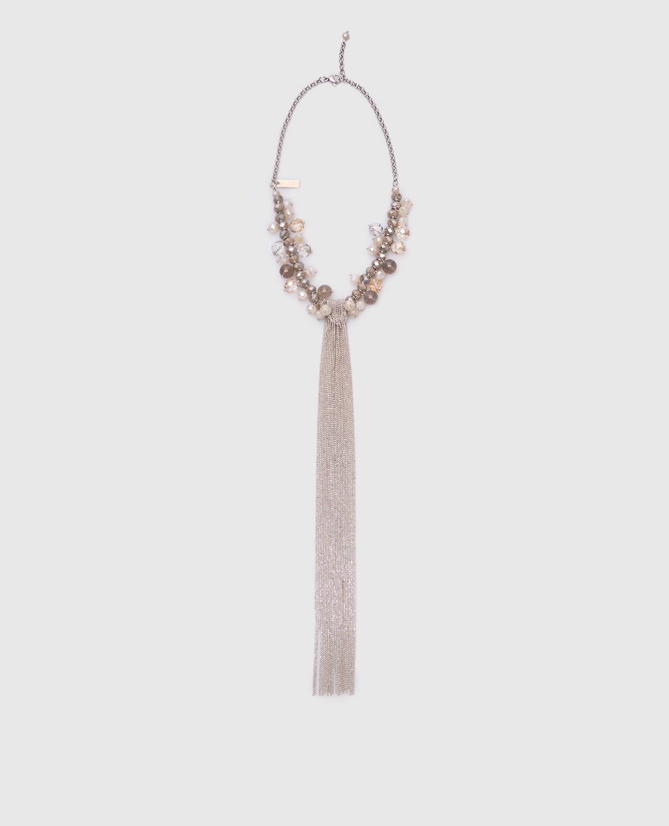 

Silver necklace with beads Peserico