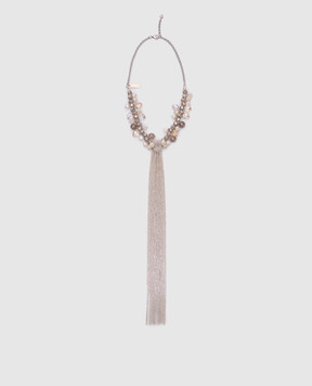 Peserico Silver necklace with beads A35480C0CC617
