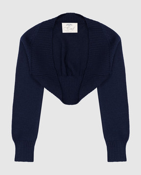 CAF Children's blue bolero made of wool 701FI6M5