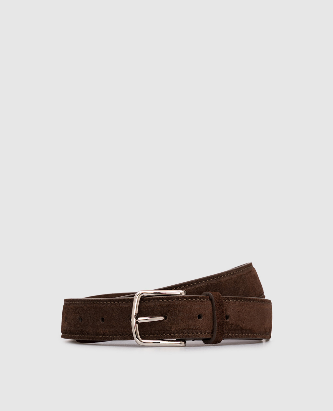 

Brown suede belt with silver buckle Babe Pay Pls