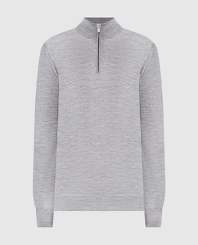 Brunello Cucinelli Grey melange wool and cashmere jumper M2400124